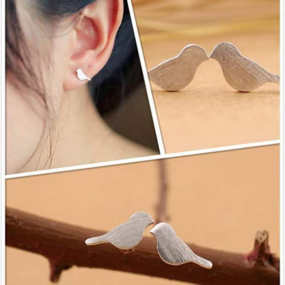 925 Sterling Silver Rose Gold Plated Little Brids - Picture 5 of 5